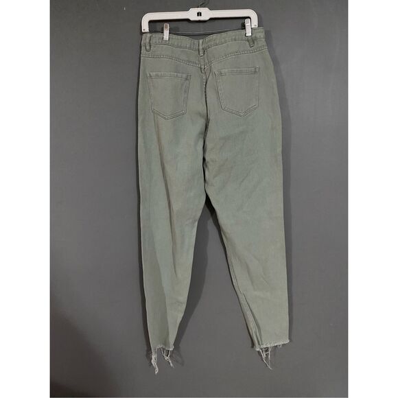 Missguided Women's Tall Riot High Waisted Raw Hem Mom Jeans Sand Size 10 - Picture 2 of 4